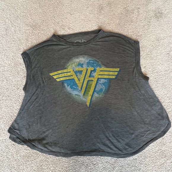 CHASER - Vintage Van Halen Cropped Tee - Size M - Picture 2 of 3